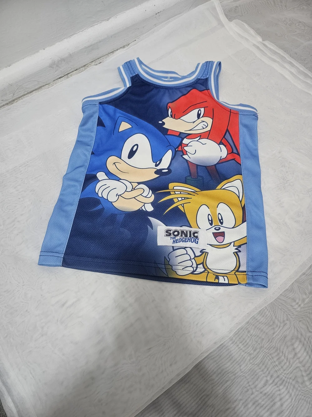 Sonic the Hedgehog Boys' Blue Graphic Tank Top